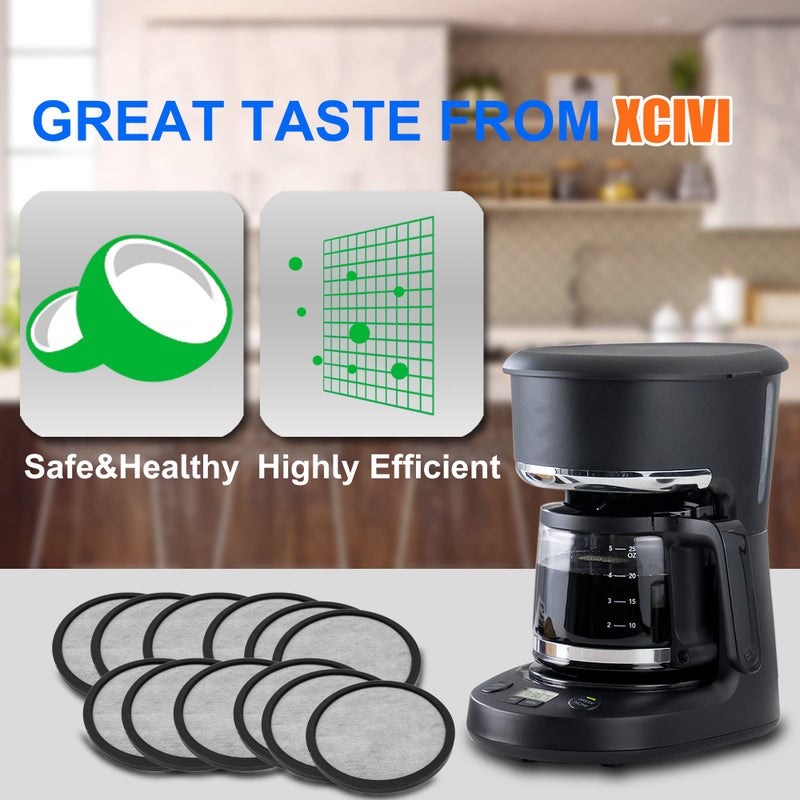 Xcivi Replacement Water Filtration Set - Filter Disk with Frame for Mr. Coffee Brewers, Compatible - 1Disk Frame +12 Filter Disks - Image 3